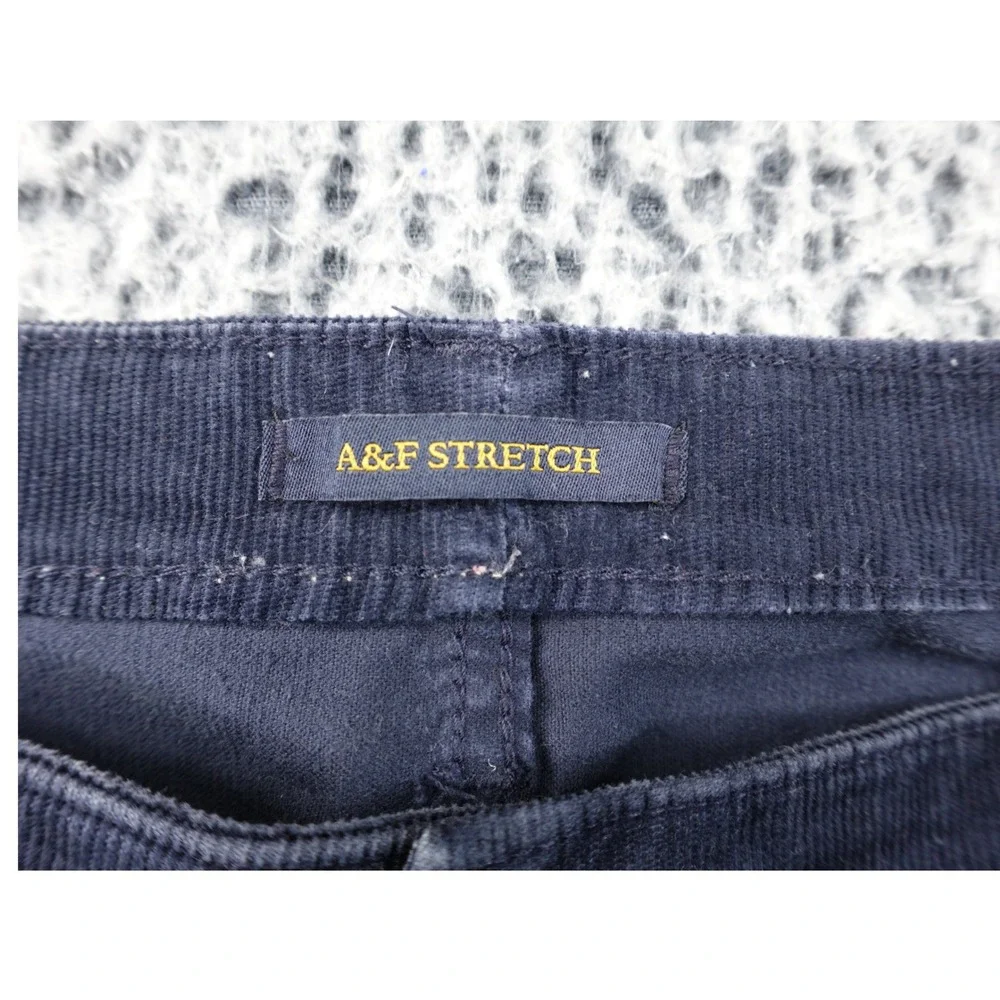 Abercrombie & Fitch Corduroy Shorts Mens 36 Navy Blue Good Cut‎ Off Stretch